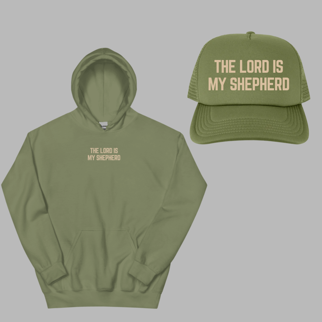 Psalms 23 Lyric Hoodie + Cap Combo