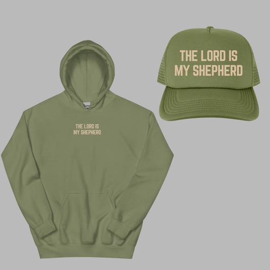 Psalms 23 Lyric Hoodie + Cap Combo